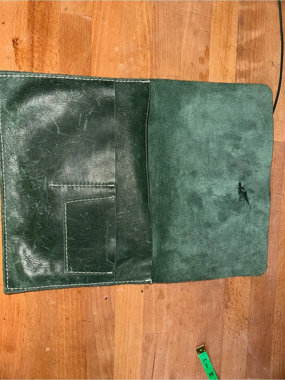Leather Travel Journal Cover - Green
